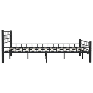vidaXL Bed Frame Black Steel 160x200 cm