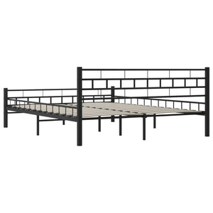 vidaXL Bed Frame Black Steel 160x200 cm