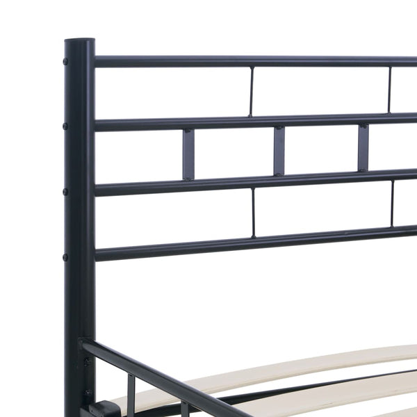 vidaXL Bed Frame Black Steel 160x200 cm