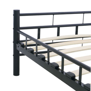 vidaXL Bed Frame Black Steel 160x200 cm