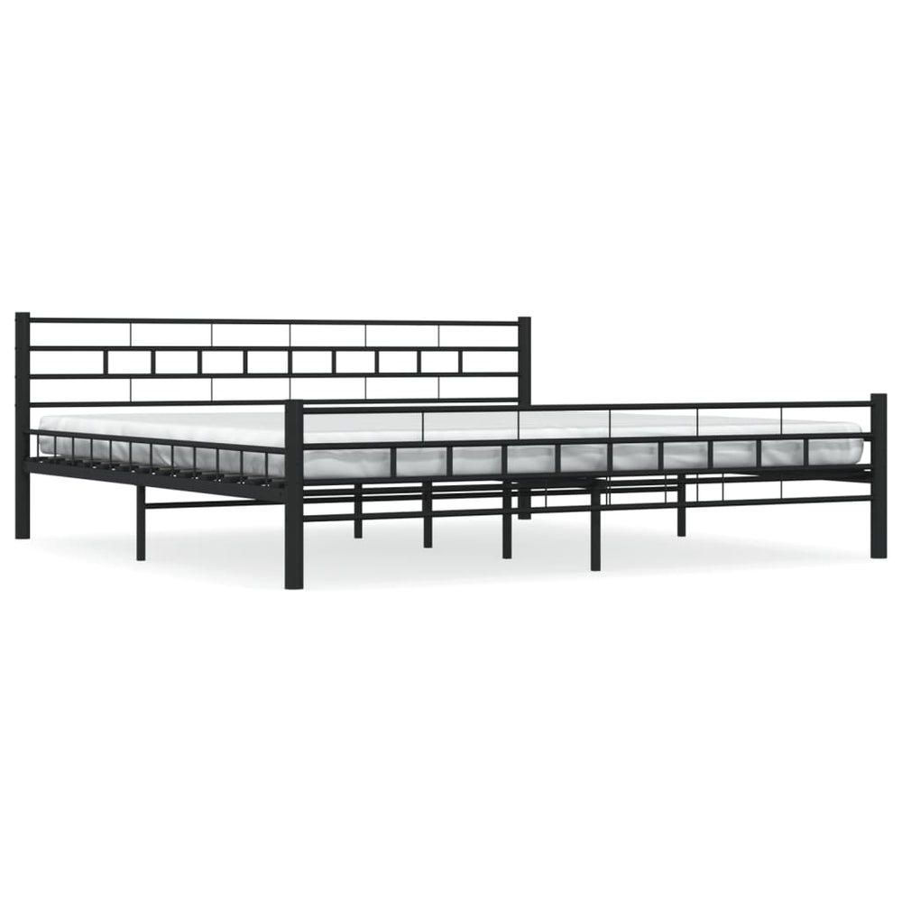 vidaXL Bed Frame Black Steel 200x200 cm