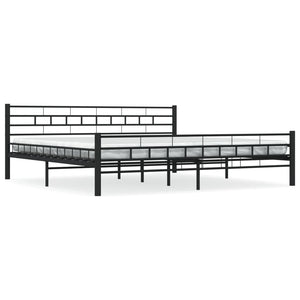 vidaXL Bed Frame Black Steel 200x200 cm