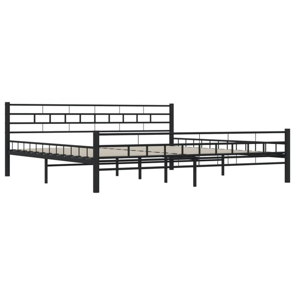 vidaXL Bed Frame Black Steel 200x200 cm