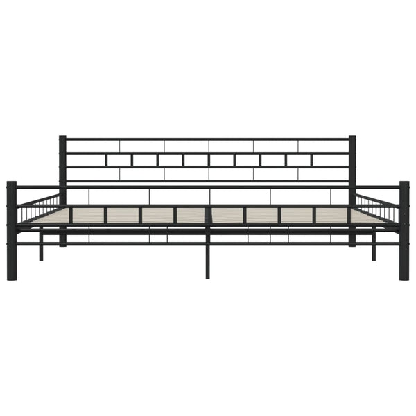 vidaXL Bed Frame Black Steel 200x200 cm