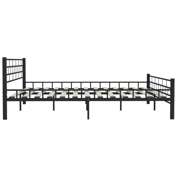 vidaXL Bed Frame Black Steel 200x200 cm