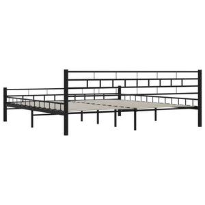 vidaXL Bed Frame Black Steel 200x200 cm