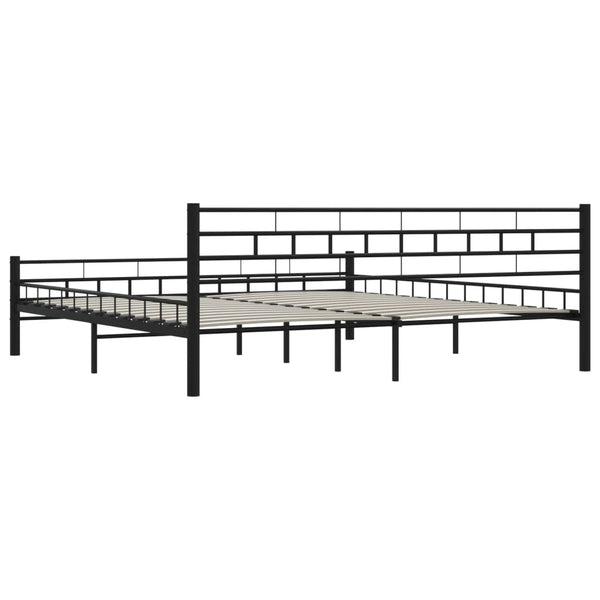 vidaXL Bed Frame Black Steel 200x200 cm