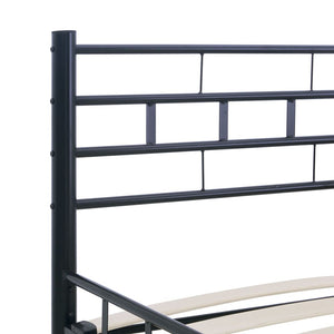 vidaXL Bed Frame Black Steel 200x200 cm