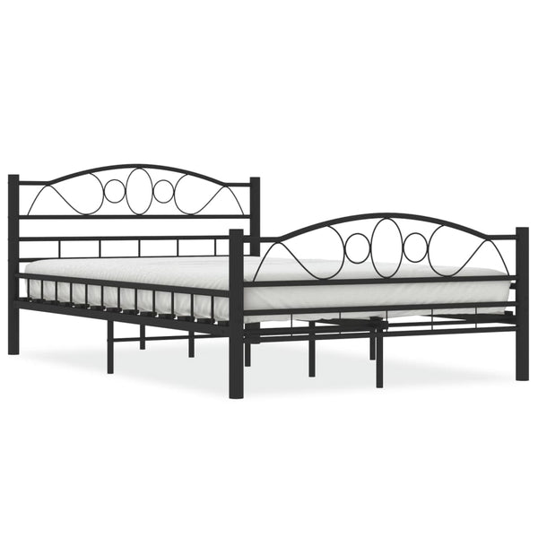 vidaXL Bed Frame Black Steel 120x200 cm