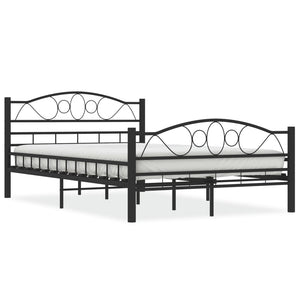vidaXL Bed Frame Black Steel 120x200 cm