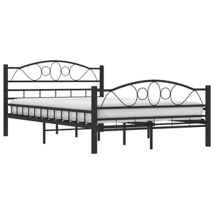 vidaXL Bed Frame Black Steel 120x200 cm