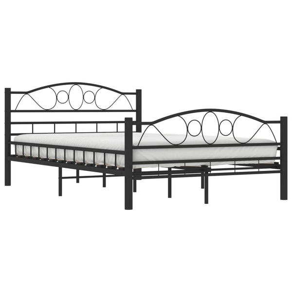 vidaXL Bed Frame Black Steel 120x200 cm