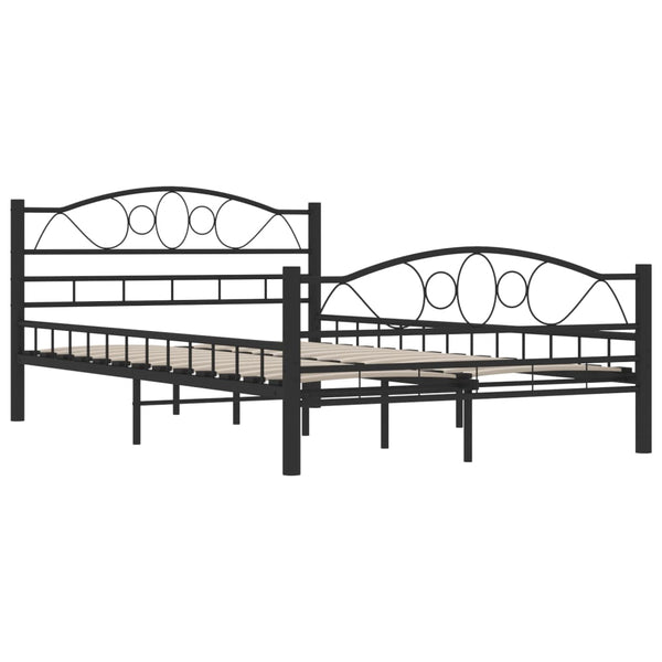 vidaXL Bed Frame Black Steel 120x200 cm