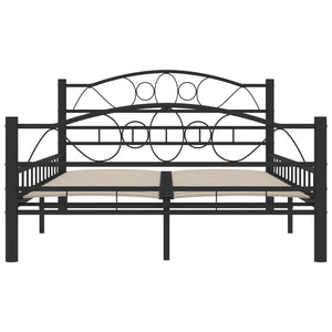 vidaXL Bed Frame Black Steel 120x200 cm