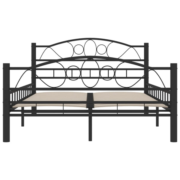 vidaXL Bed Frame Black Steel 120x200 cm