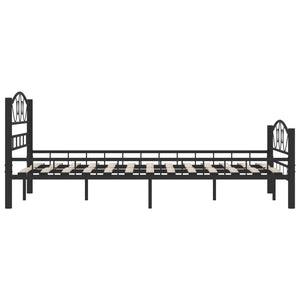 vidaXL Bed Frame Black Steel 120x200 cm