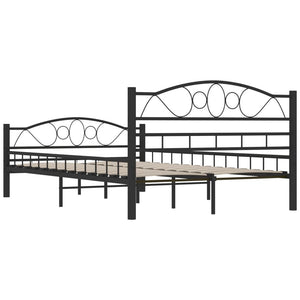 vidaXL Bed Frame Black Steel 120x200 cm
