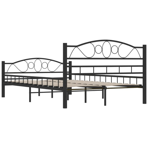 vidaXL Bed Frame Black Steel 120x200 cm