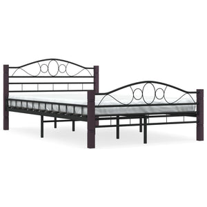 vidaXL Bed Frame Black Metal 120x200 cm