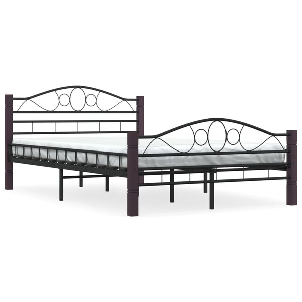 vidaXL Bed Frame Black Metal 120x200 cm