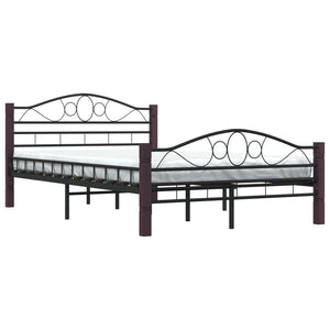 vidaXL Bed Frame Black Metal 120x200 cm
