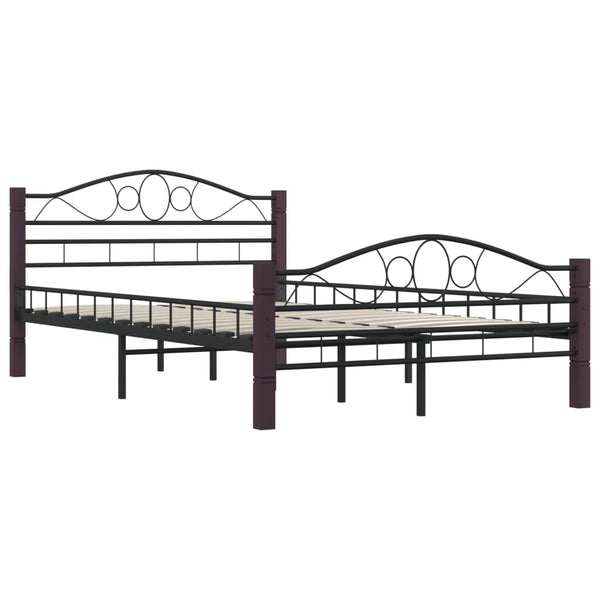 vidaXL Bed Frame Black Metal 120x200 cm