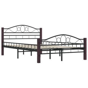 vidaXL Bed Frame Black Metal 120x200 cm