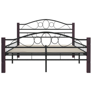 vidaXL Bed Frame Black Metal 120x200 cm