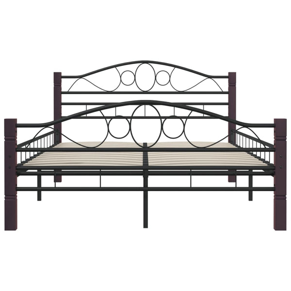 vidaXL Bed Frame Black Metal 120x200 cm