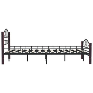 vidaXL Bed Frame Black Metal 120x200 cm