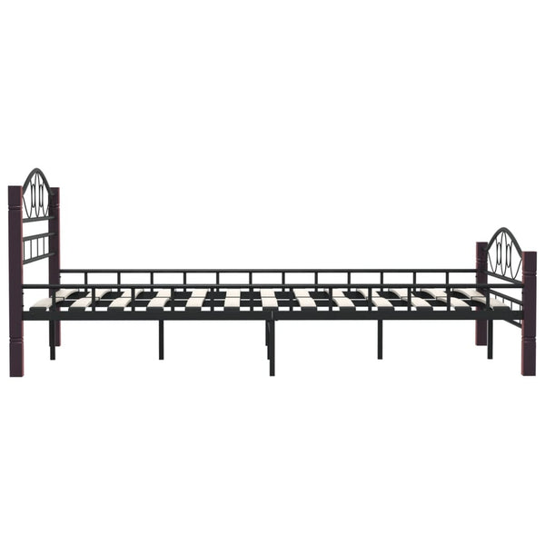 vidaXL Bed Frame Black Metal 120x200 cm