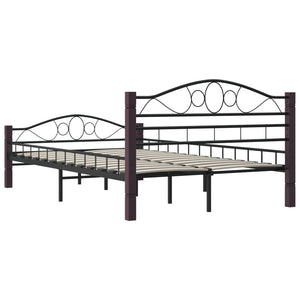 vidaXL Bed Frame Black Metal 120x200 cm
