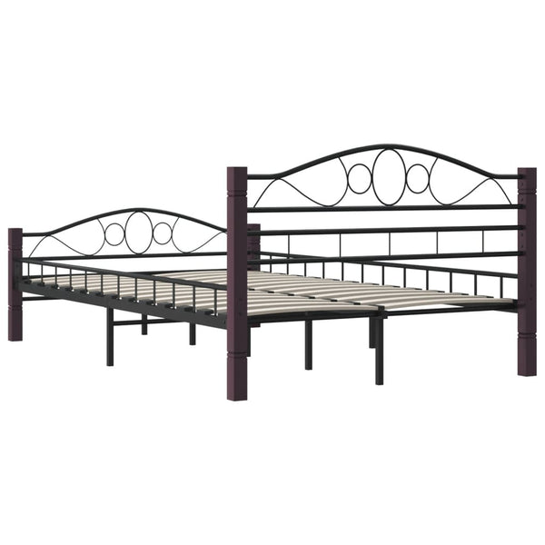 vidaXL Bed Frame Black Metal 120x200 cm