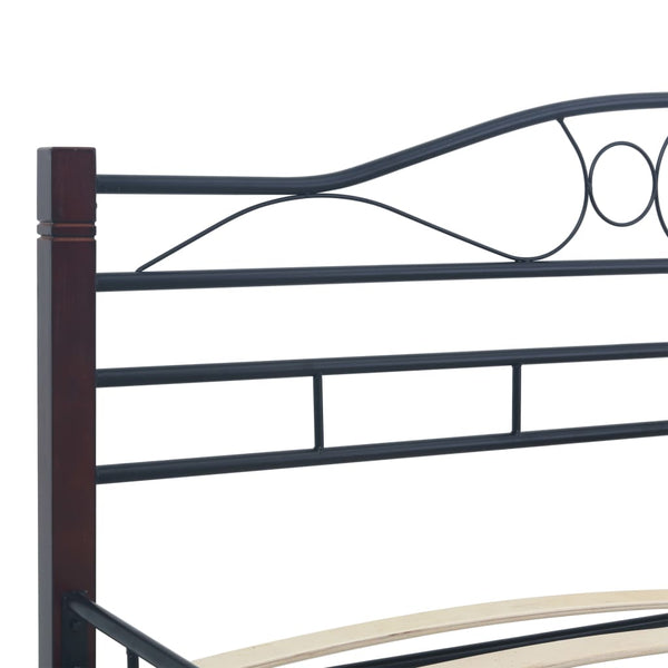vidaXL Bed Frame Black Metal 120x200 cm
