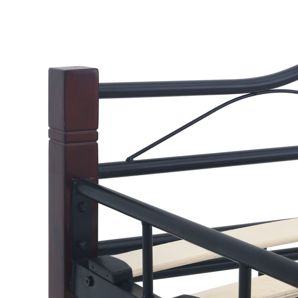 vidaXL Bed Frame Black Metal 120x200 cm