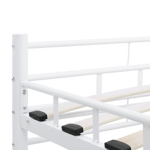 vidaXL Bed Frame White Metal 160x200 cm