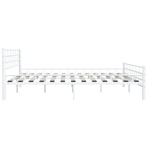 vidaXL Bed Frame White Metal 200x200 cm