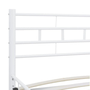 vidaXL Bed Frame White Metal 200x200 cm