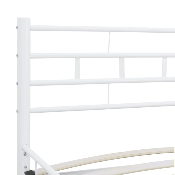 vidaXL Bed Frame White Metal 200x200 cm