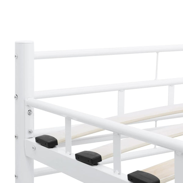 vidaXL Bed Frame White Metal 200x200 cm