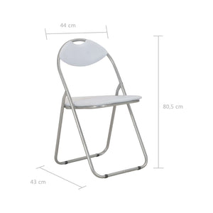 vidaXL Folding Dining Chairs 4 pcs. White Faux Leather