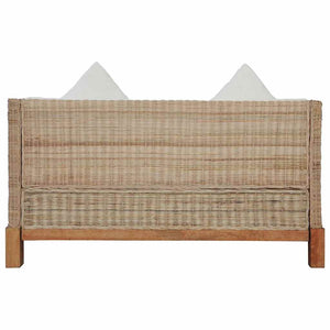 vidaXL 2-Piece Sofa Set with Cushions Natural Rattan