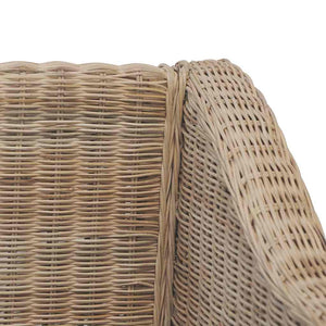 vidaXL 2-Piece Sofa Set with Cushions Natural Rattan