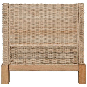 vidaXL 2-Piece Sofa Set with Cushions Natural Rattan