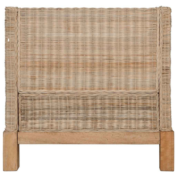 vidaXL 2-Piece Sofa Set with Cushions Natural Rattan