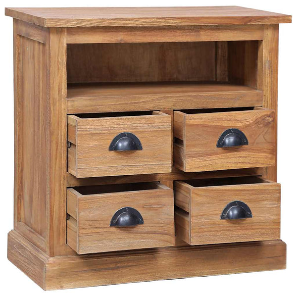 vidaXL Side Cabinet 60 x 30 x 60 cm Solid Teak Wood