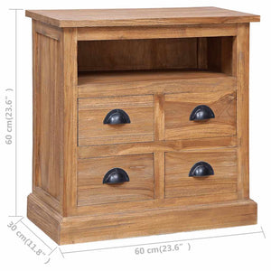 vidaXL Side Cabinet 60 x 30 x 60 cm Solid Teak Wood