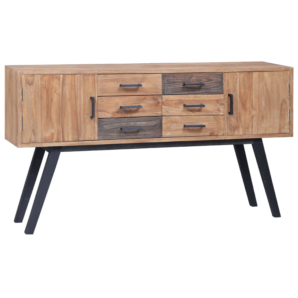 vidaXL Side Cabinet 110x30x75 cm Solid Teak Wood