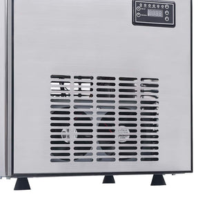 vidaXL Ice Cube Maker with Door Silver 43 x 40 x 71 cm Stainless Steel