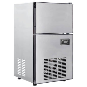 vidaXL Ice Cube Maker with Door Silver 43 x 40 x 71 cm Stainless Steel